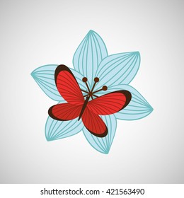 butterfly and flower design 