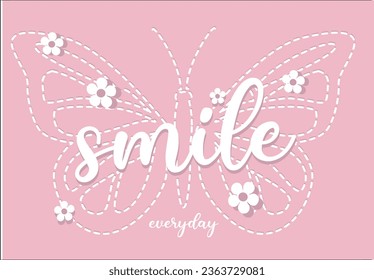 butterfly and flower design vector art