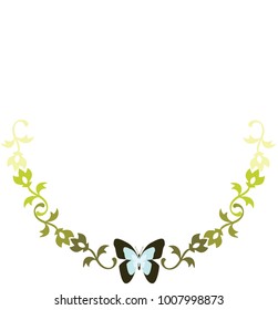 Butterfly flower frame