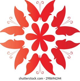 butterfly and flower icon