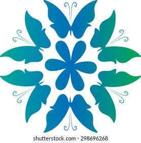 butterfly and flower icon