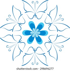 butterfly and flower icon