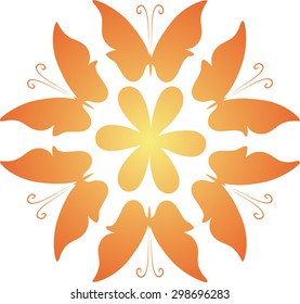 butterfly and flower icon