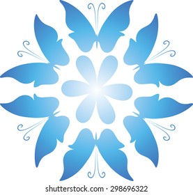 butterfly and flower icon
