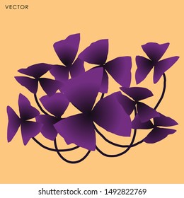 Butterfly flower isolate, Vector illustration design element