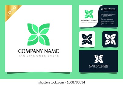 Butterfly flower Leaf logo design inspiration vector illustration with line art style,  fashion, cosmetic, modern company icon business card