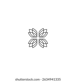 butterfly flower logo illusion element