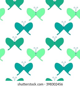 butterfly and flower  pattern vector