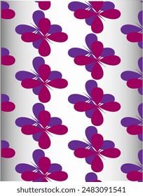 diseño de la fila y columna de la flor de mariposa