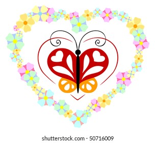Butterfly in flowers