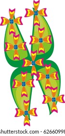 The butterfly and flowers