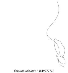 Butterfly fly animal line draw. Vector illustration