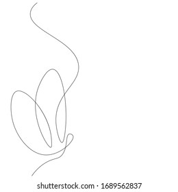 Dibujo de la línea de la mosca mariposa. Ilustración del vector