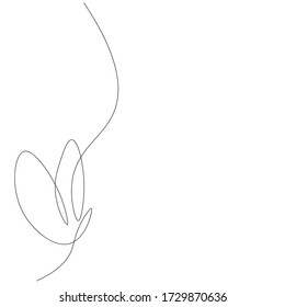 Butterfly fly line drawing, vector illustration