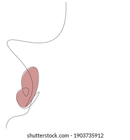 Butterfly-Line-Zeichnung, Vektorgrafik