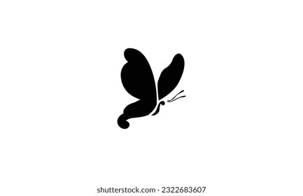 Butterfly fly logo flat icon