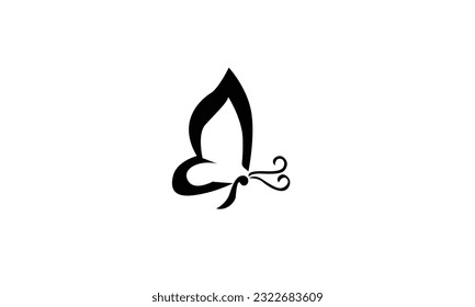 Butterfly fly logo flat icon