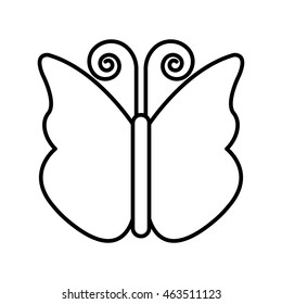 butterfly fly wings icon vector illustration design