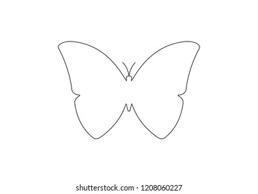 Butterfly flying animal shape bug symbol icon