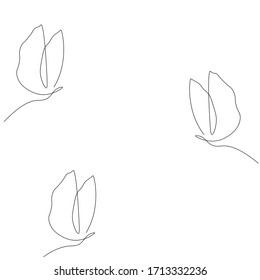Butterfly flying background vector illustration