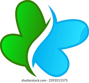 vector de icono de diseño volador de mariposa