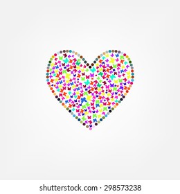 butterfly flying heart