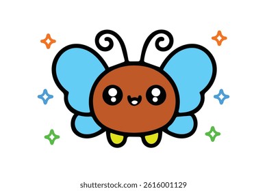 Butterfly flying icon on white background. (1)