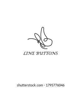 Butterfly flying line logo design unique vector template