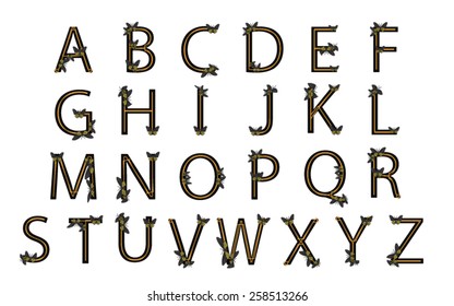 butterfly font uppercase