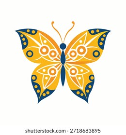 Butterfly formed using intricate mandala patterns perfect for spiritual artwork decorative prints and detailed ornamental illustrations