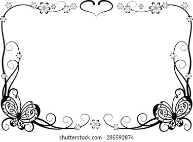 Similar Images, Stock Photos & Vectors of vector line with butterfly ...