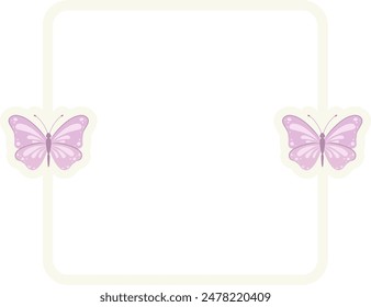 Butterfly Frame Cute Butterflies Text Box