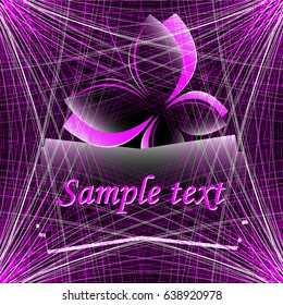 Butterfly frame. Modern greeting card template for designer. Vector illustration.