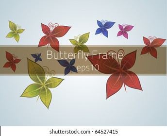Butterfly frame for you design. Fully vector, enjoy!