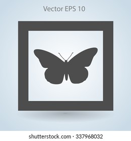 butterfly framed vector illustration