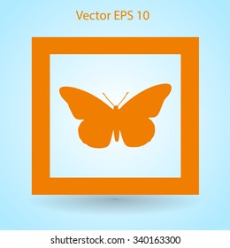 butterfly framed vector illustration