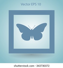 butterfly framed vector illustration