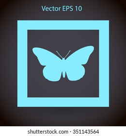 butterfly framed vector illustration