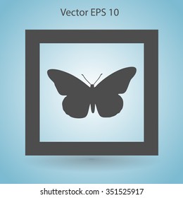 butterfly framed vector illustration
