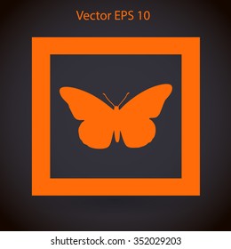 butterfly framed vector illustration