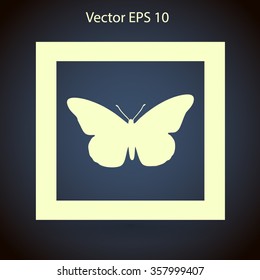 butterfly framed vector illustration