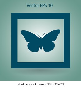 butterfly framed vector illustration