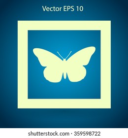 butterfly framed vector illustration