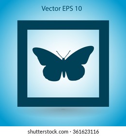 butterfly framed vector illustration