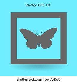 butterfly framed vector illustration