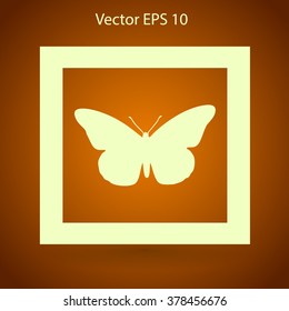 butterfly framed vector illustration