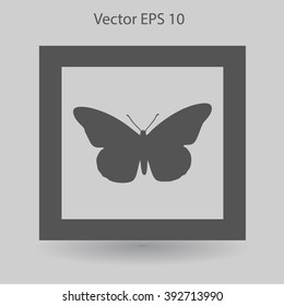 butterfly framed vector illustration