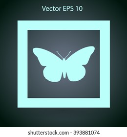butterfly framed vector illustration