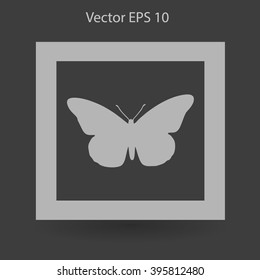 butterfly framed vector illustration