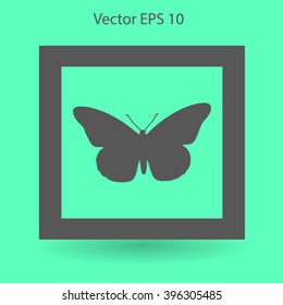 butterfly framed vector illustration